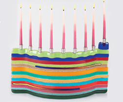 Tamara Baskin Fused Glass Menorah