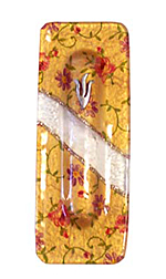 Glass Mezuzah with Pale Gold background