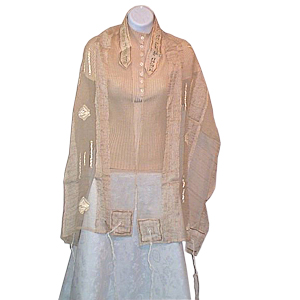 Cream Organza Tallit